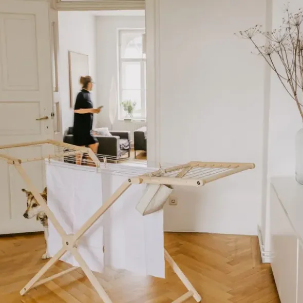 Wäscheständer Holz Mama - Eschenholz massiv, klappbar