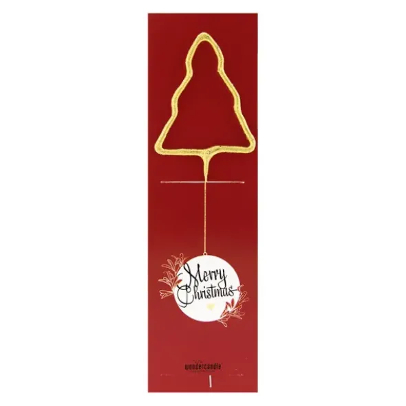 Wunderkerze Tannenbaum - Merry Christmas rot