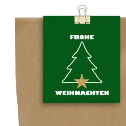 Wundertüte Frohe Weihnachten Tanne grün - Geschenktüte befüllt