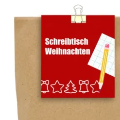Wundertüte Schreibtisch Weihnachten - Geschenktüte befüllt