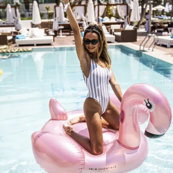 XL Schwimmtier FLAMINGO / Badeinsel Luxe Float, neon pink