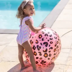 XL Wasserball BEACH BALL 51 cm, Leopard pink