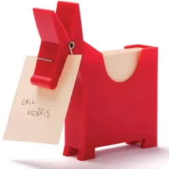 Zettelhalter Morris Memo rot – Notizhalter Esel mit Klammer und Papier
