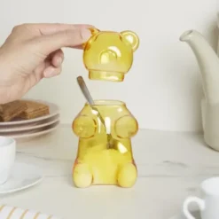 Zuckerdose Bär - Yummy Bear, Glas gelb